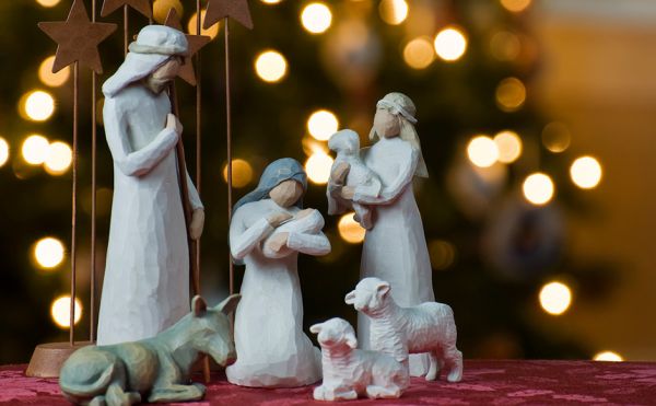 Nativity scene in clay