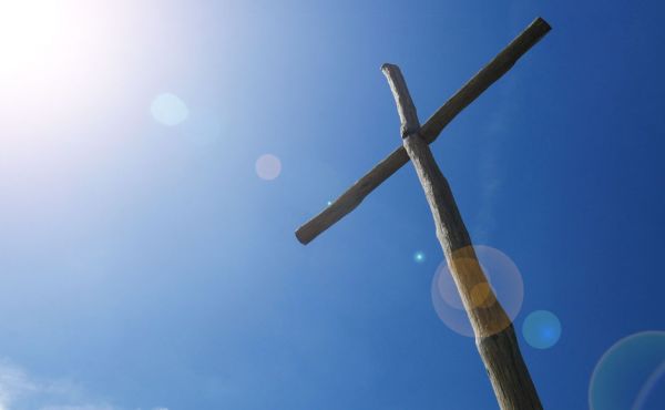 A cross against a blue sky